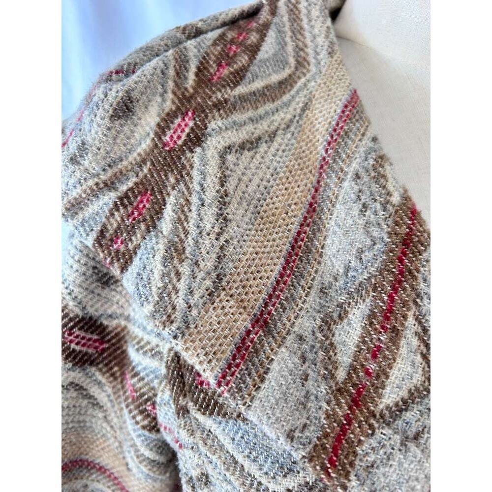 Daughters of the Liberation Women's Tan iKat Poetry Coat Jacket Size S (C-1) - Picture 10 of 10